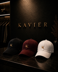 KAVIER Signature Cap – Black / Burgundy / White